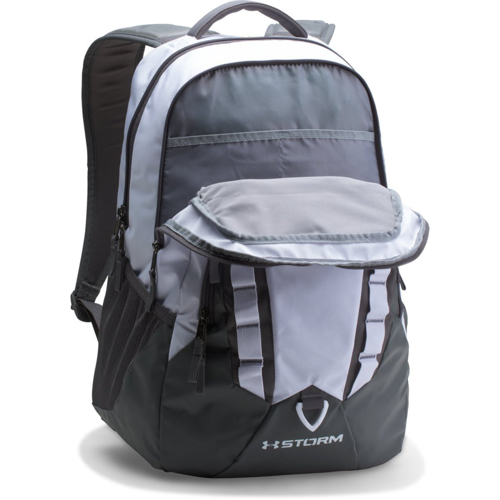 Under Armour White/Graphite Storm Recruit Backpack