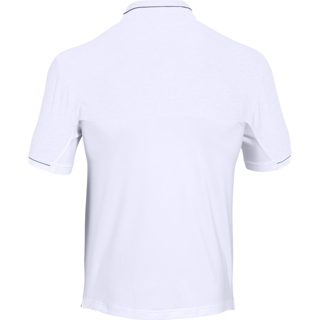 Under Armour Men's White UA Team Podium Polo