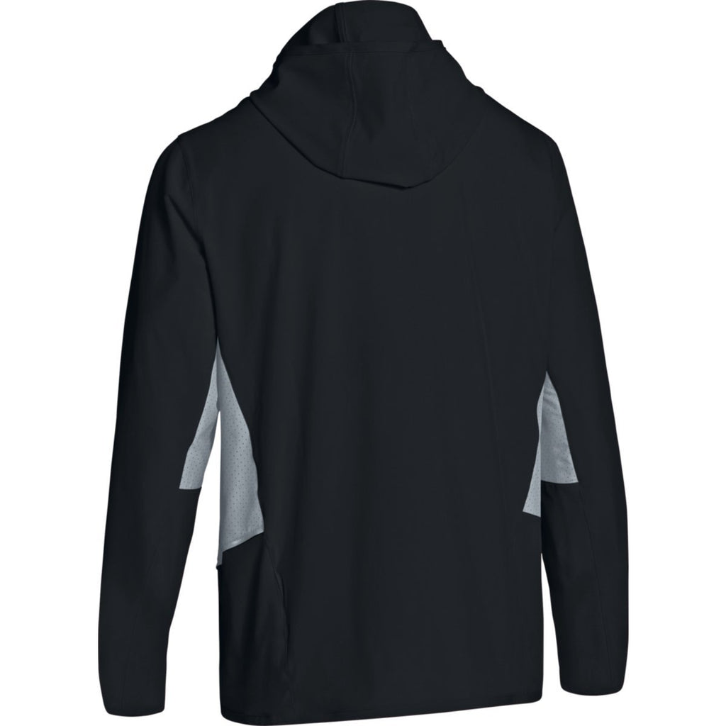 Under Armour Men's Black/Steel UA Squad Woven 1/4 Zip