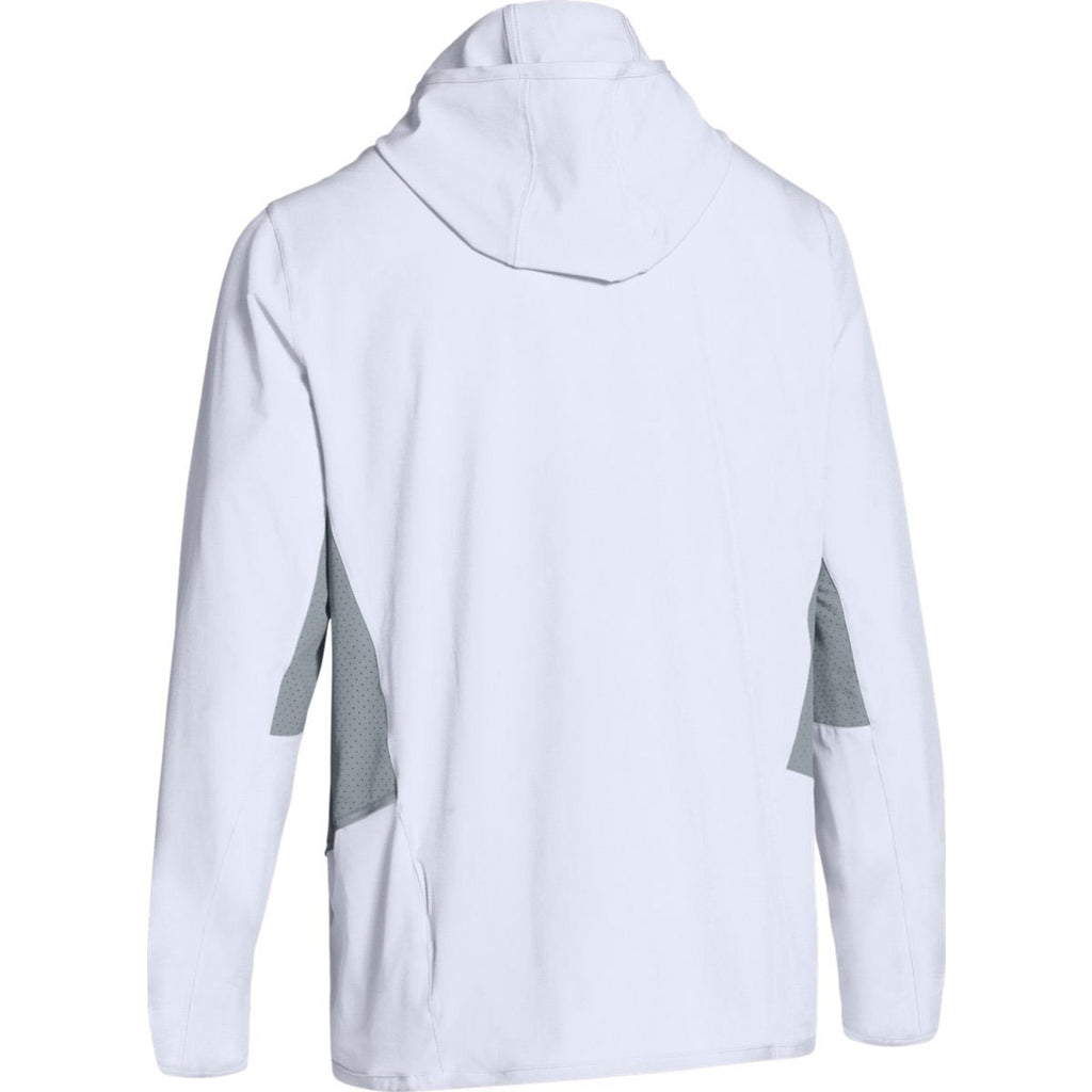 Under Armour Men's White UA Squad Woven 1/4 Zip