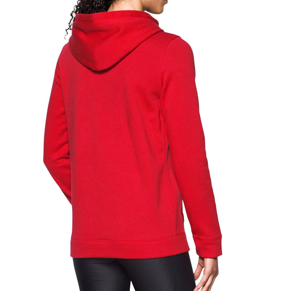 Under Armour Women's Red Hustle Fleece Hoody