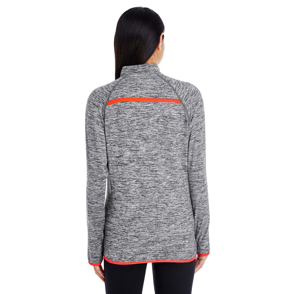 Holloway Women's Carbon Heather/Orange Force Training Top