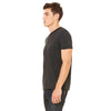 Bella + Canvas Men's Charcoal Black Triblend Short-Sleeve Henley