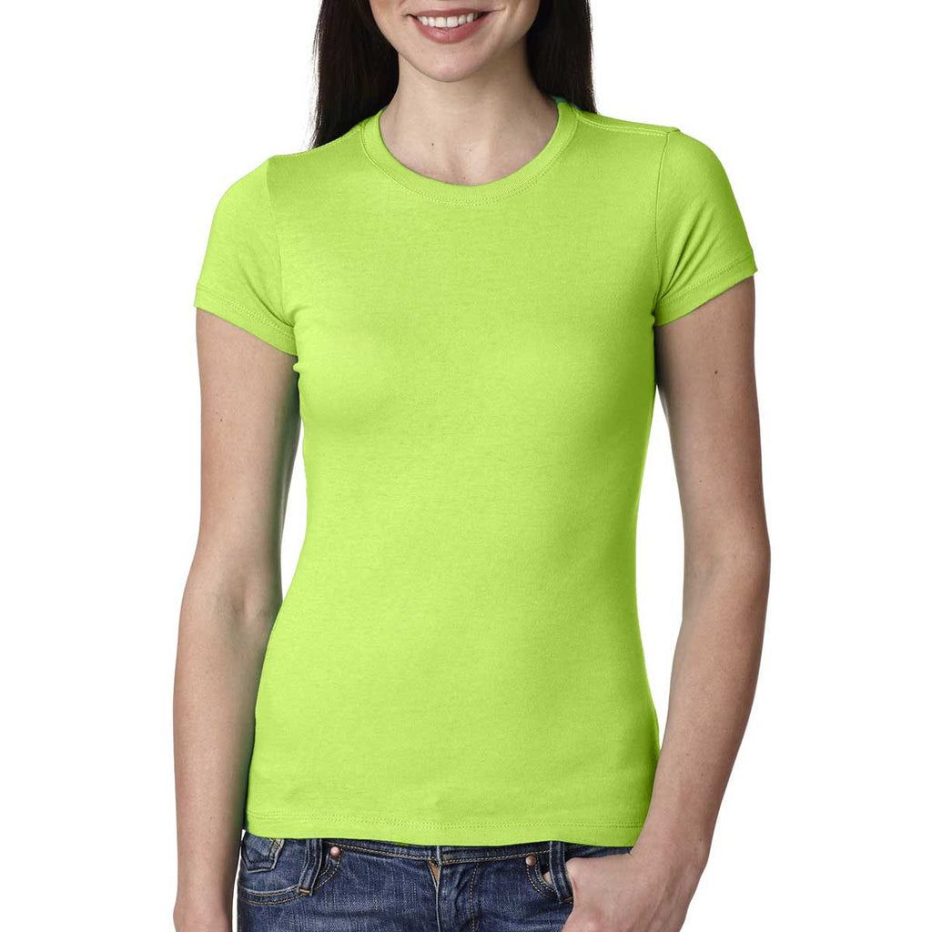 Next Level Women's Neon Green Perfect Tee