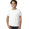 Next Level Boy's White CVC Crew Tee