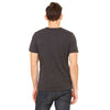 Bella + Canvas Unisex Charcoal Black Triblend Short-Sleeve V-Neck T-Shirt