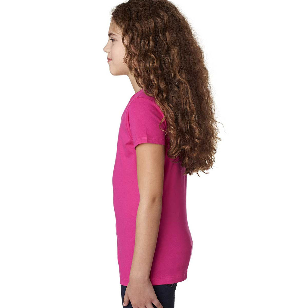 Next Level Girl's Raspberry Adorable V-Neck Tee