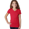 Next Level Girl's Red Adorable V-Neck Tee