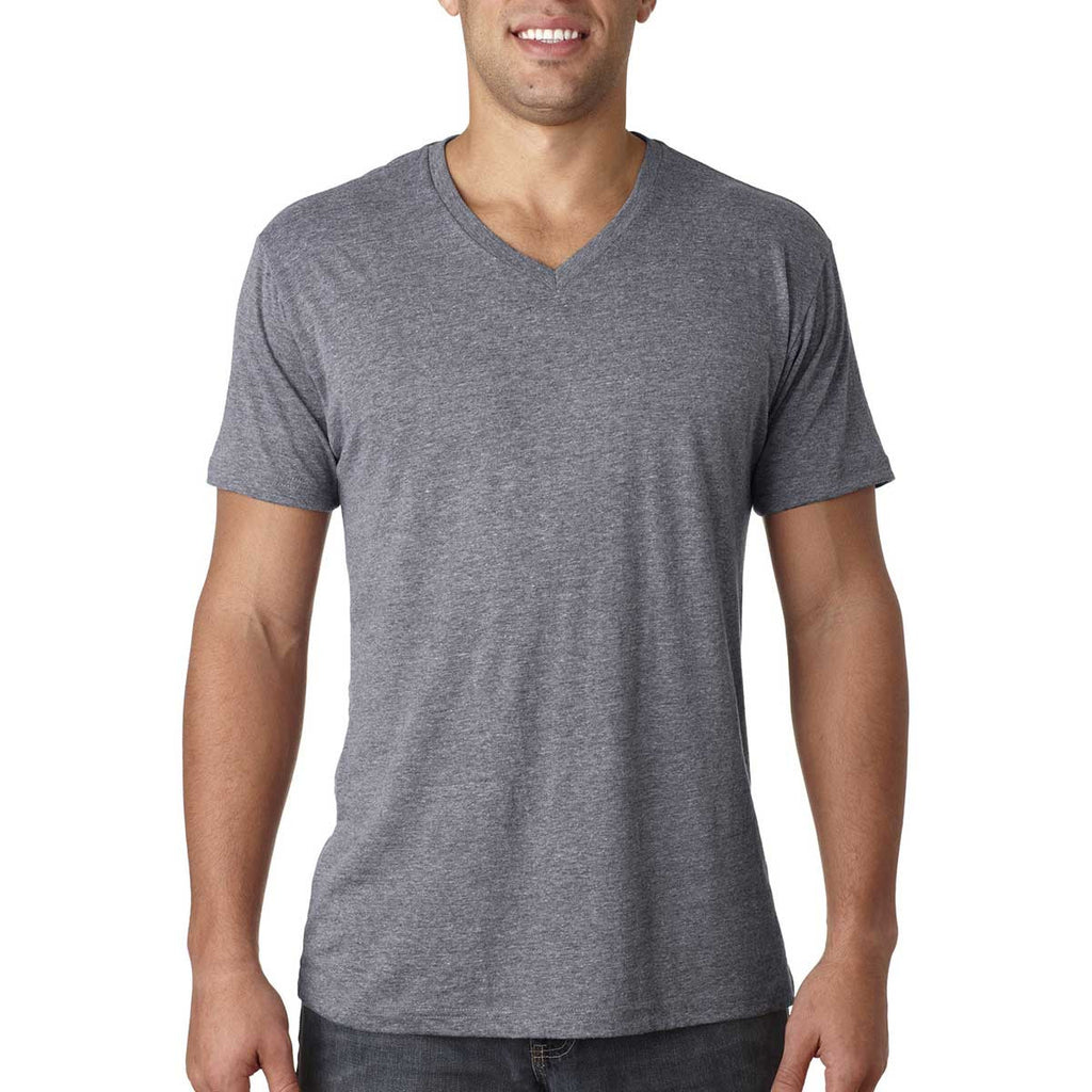 Next Level Men's Premium Heather Triblend V Neck Tee