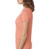 Next Level Women's Light Orange Poly/Cotton V Neck Tee