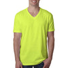 Next Level Men's Neon Yellow Premium CVC V-Neck Tee