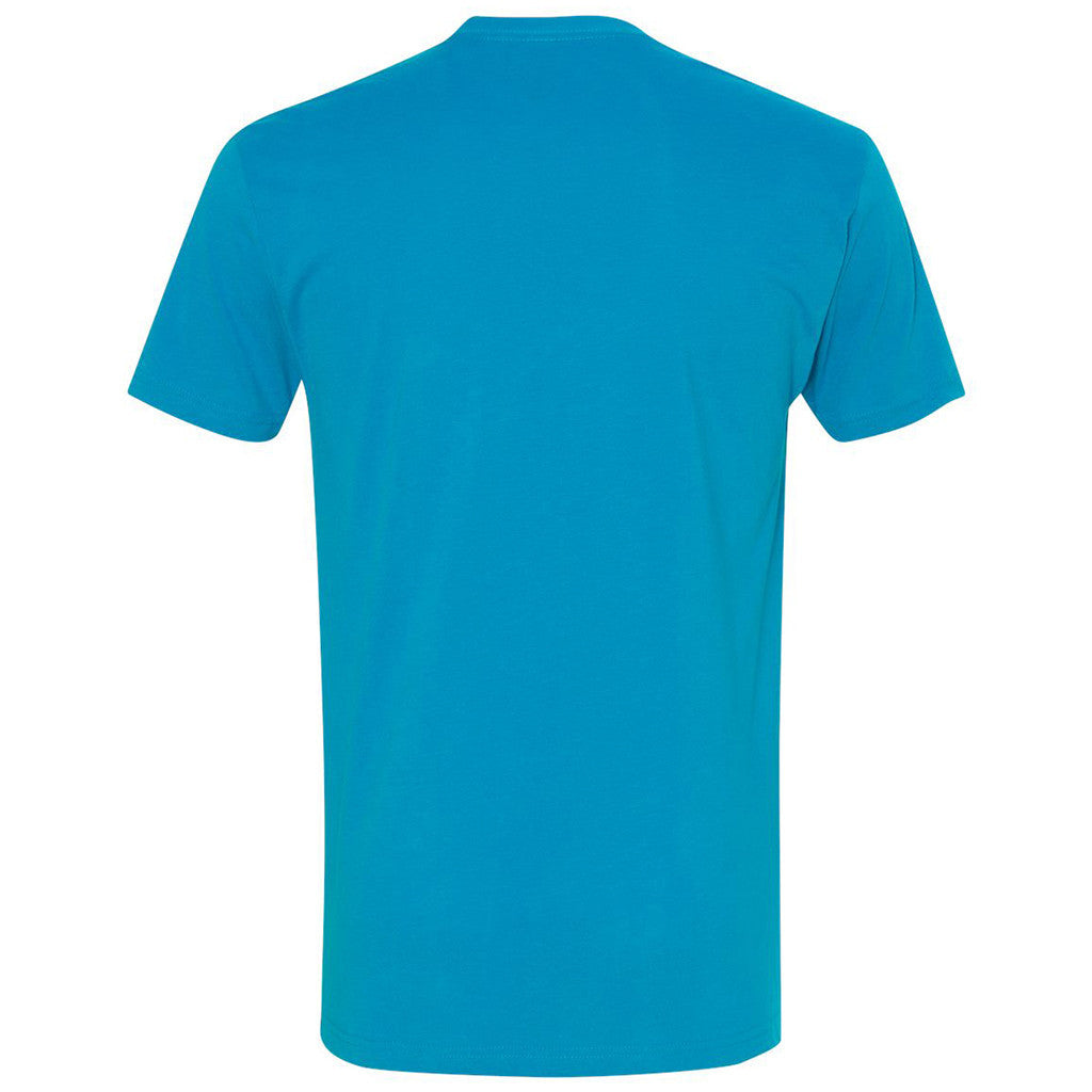 Next Level Men's Turquoise Premium Fitted Sueded Crew