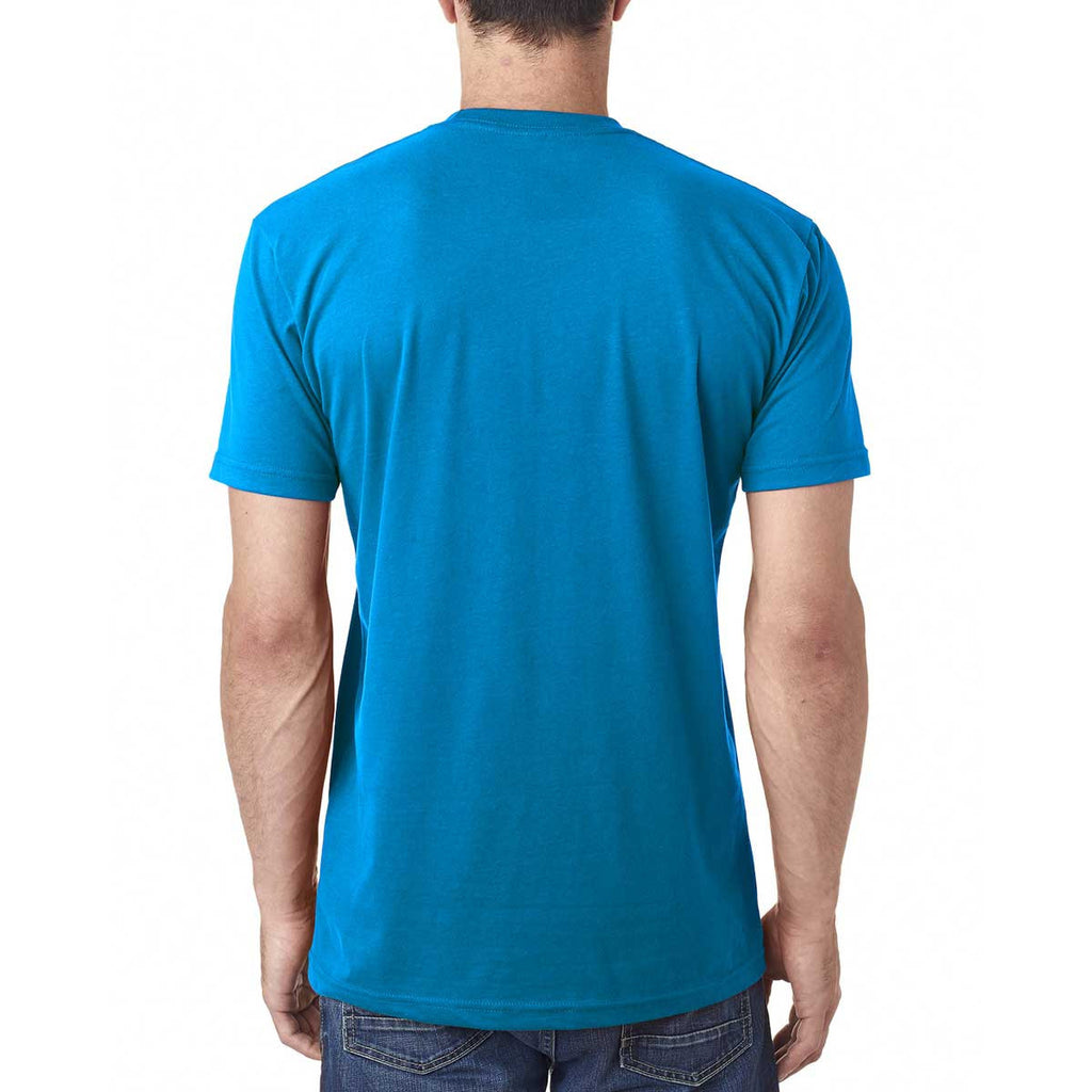 Next Level Men's Turquoise Premium Fitted Sueded Crew