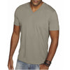 Next Level Men's Warm grey Premium Fitted Sueded V-Neck Tee