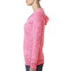 Next Level Women's Neon Pink Burnout Hoodie