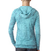 Next Level Women's Tahiti Blue Burnout Hoodie