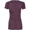 Next Level Women's Plum Burnout Deep V Tee