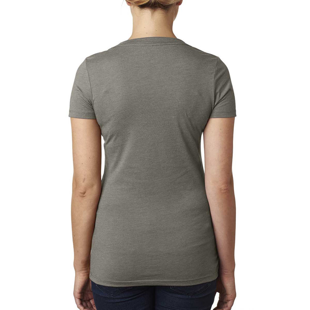 Next Level Women's Warm Gray CVC Deep V Tee