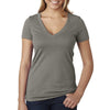 Next Level Women's Warm Gray CVC Deep V Tee