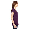 Anvil Women's Heather Aubergine Triblend V-Neck T-Shirt