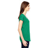 Anvil Women's Heather Green Triblend V-Neck T-Shirt