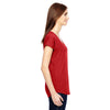 Anvil Women's Heather Red Triblend V-Neck T-Shirt