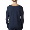 Next Level Women's Midnight Navy Terry Long-Sleeve Scoop Tee