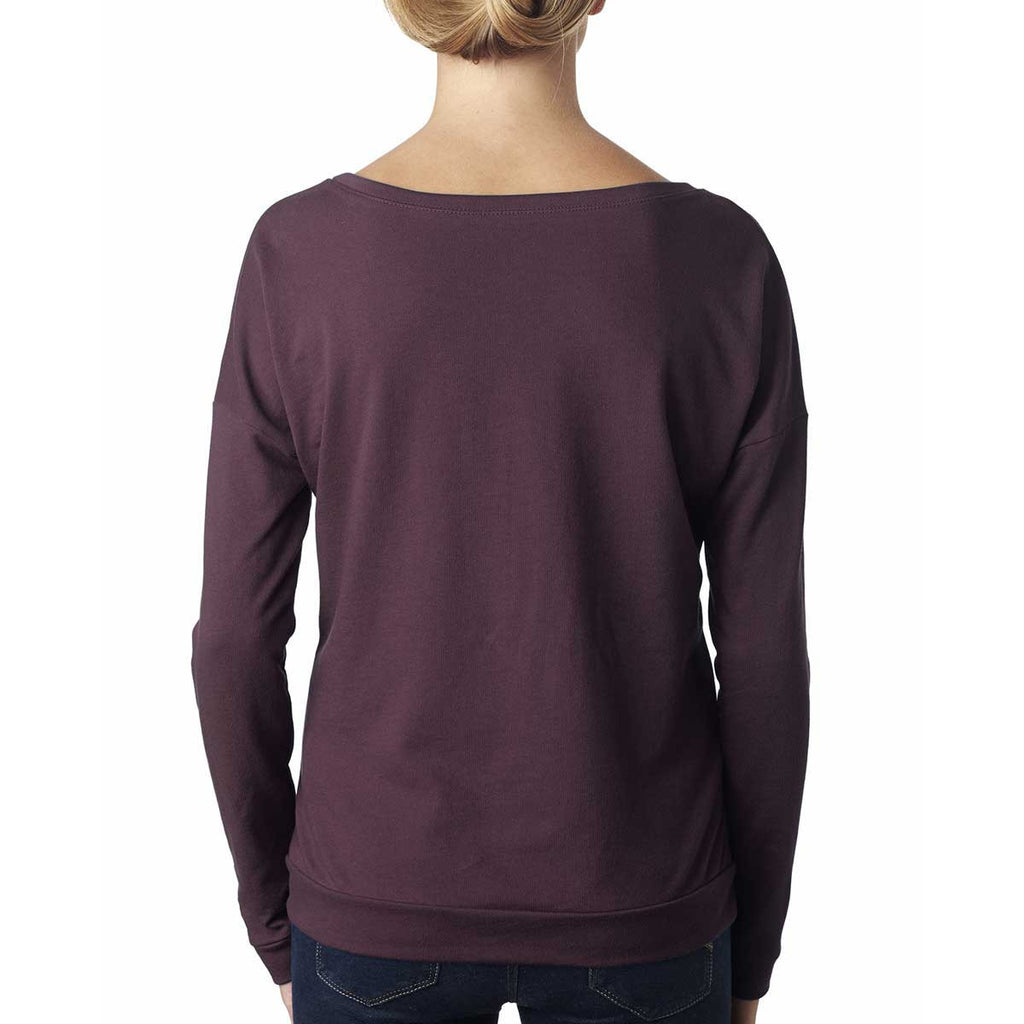 Next Level Women's Plum Terry Long-Sleeve Scoop Tee