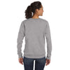 Anvil Women's Heather Grey Crewneck Fleece Sweatshirt