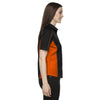 North End Women's Black/Orange Fuse Colorblock Twill Shirt