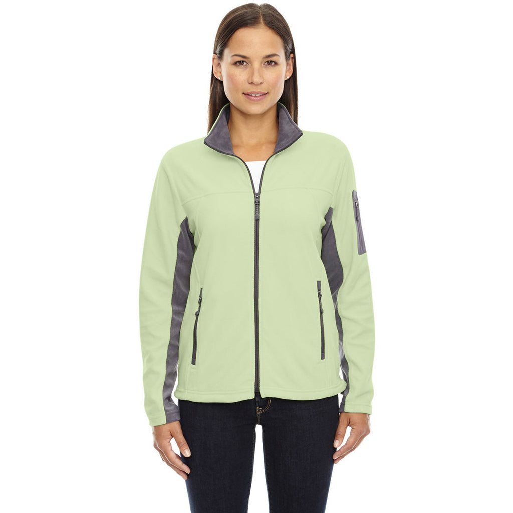 North End Women's' Lime Sherbert Microfleece Jacket