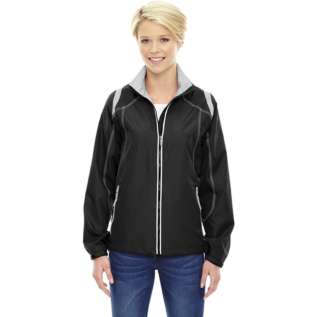 North End Women's Black Endurance Lightweight Colorblock Jacket