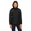 North End Women's Black Sirius Jacket with Embossed Print