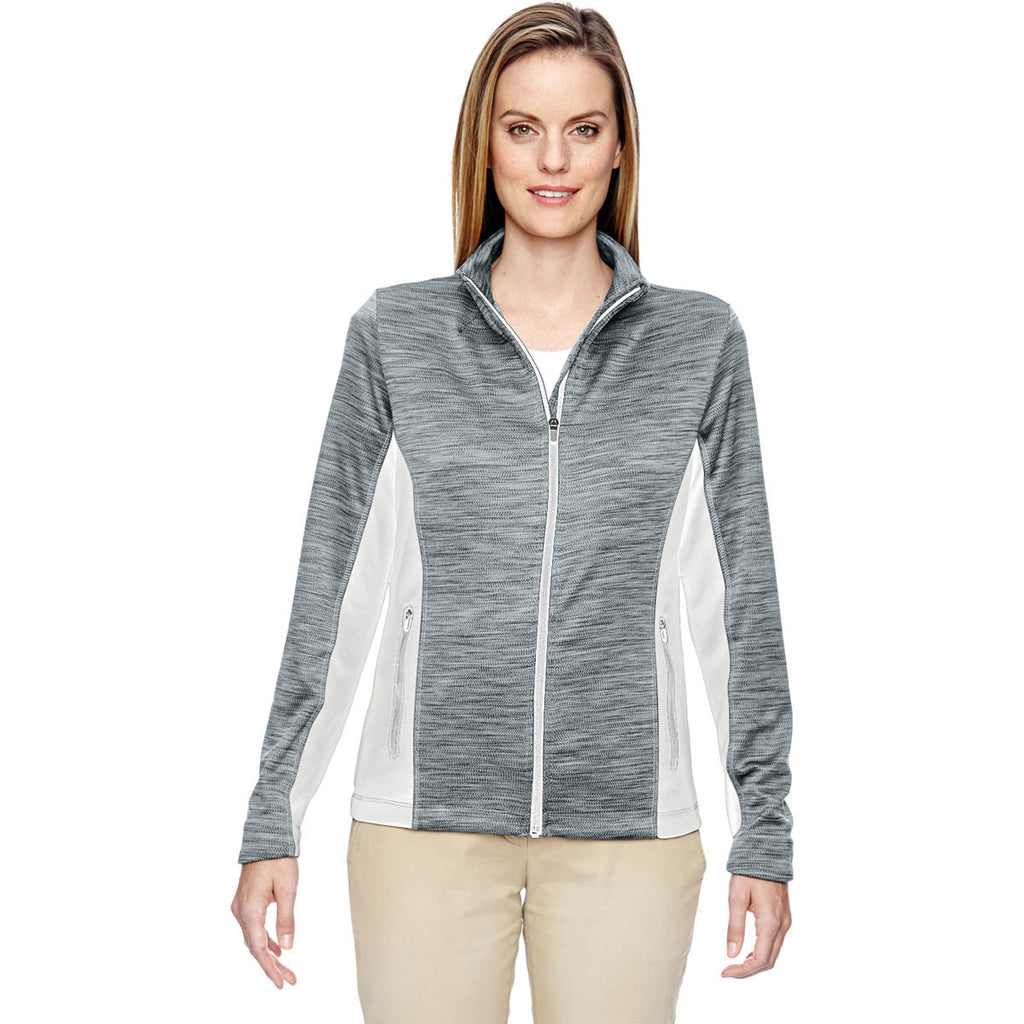 North End Women's Crystal Quartz Shuffle Performance Melange Interlock Jacket