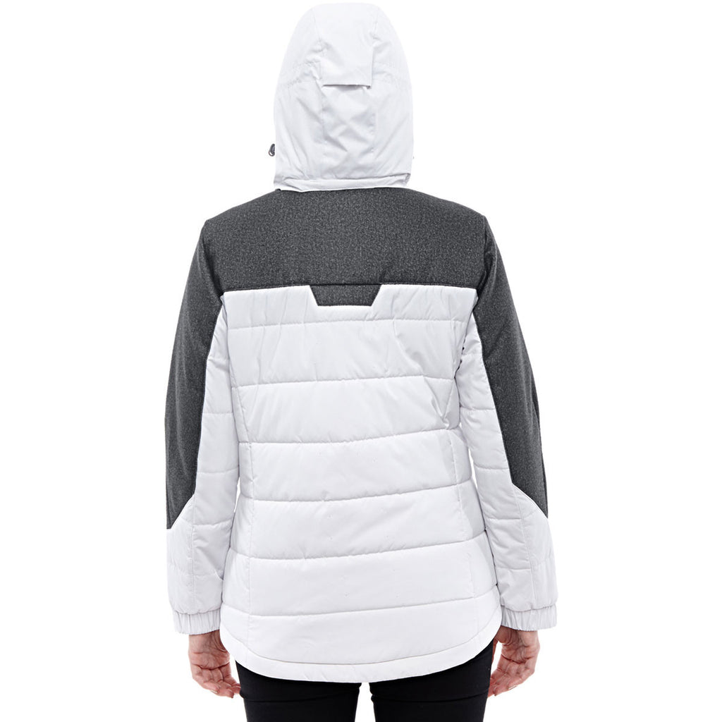 North End Women's Crystal Quartz/Dark Graphite Insulated Jacket with Melange Print