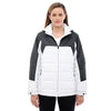 North End Women's Crystal Quartz/Dark Graphite Insulated Jacket with Melange Print