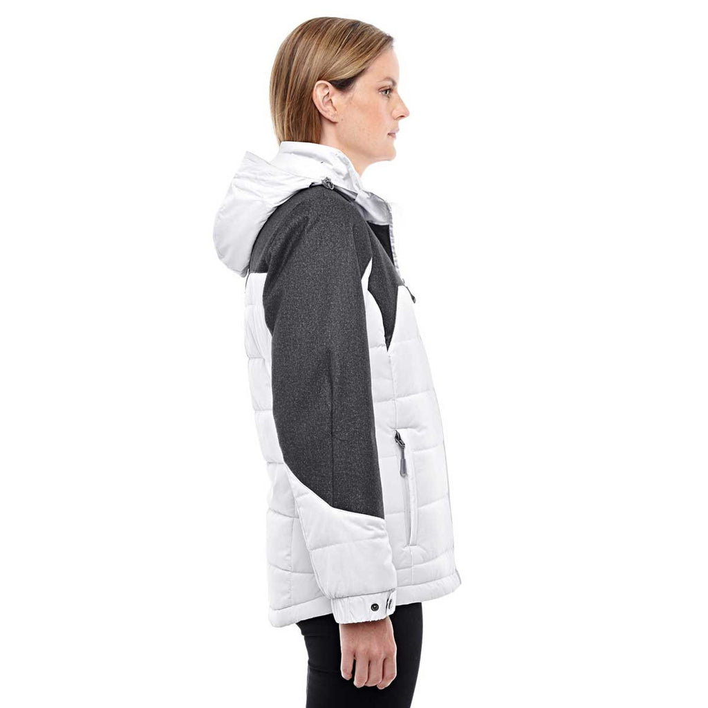 North End Women's Crystal Quartz/Dark Graphite Insulated Jacket with Melange Print