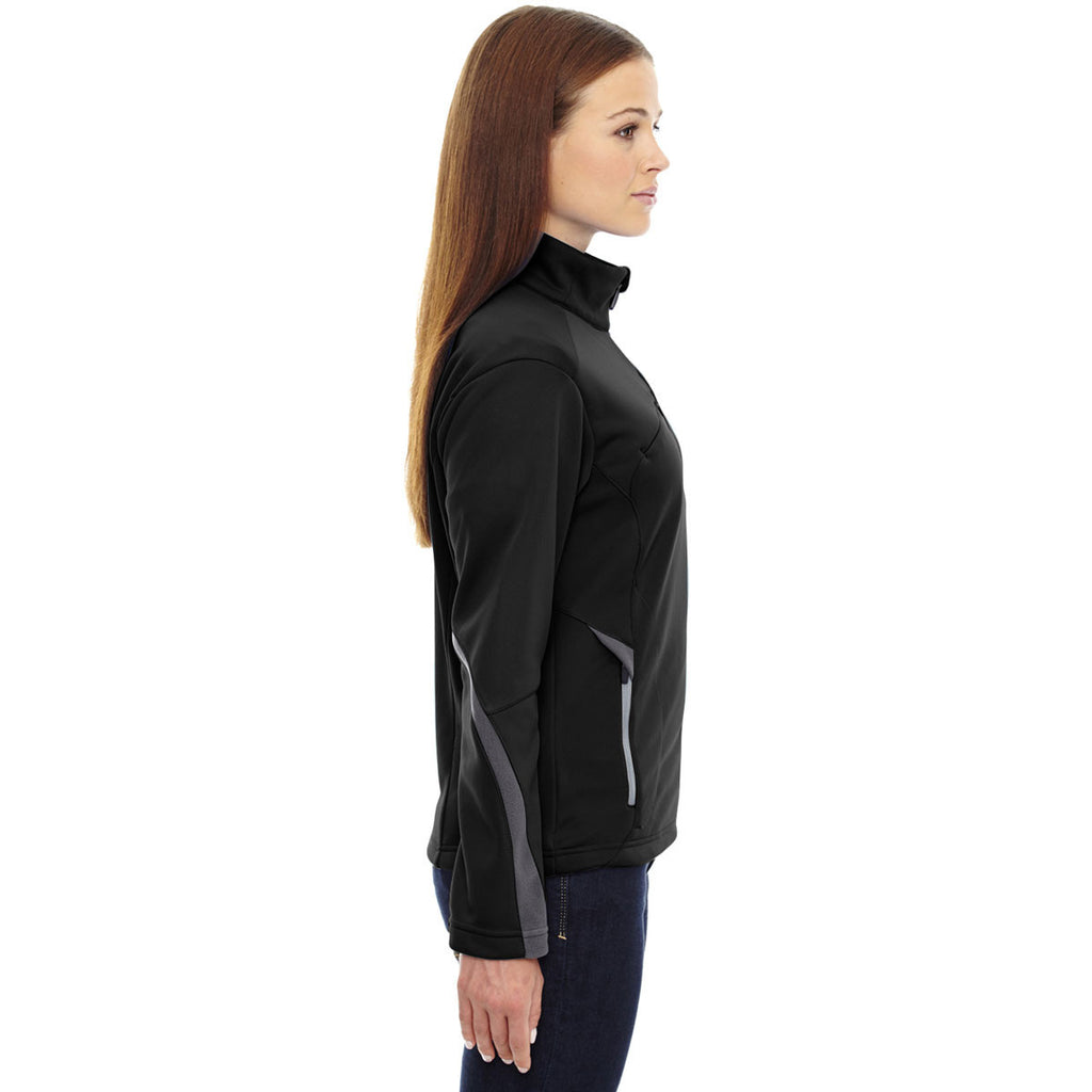 North End Women's Black Escape Bonded Fleece Jacket