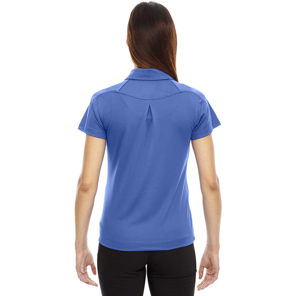 North End Women's Nautical Blue Symmetry Coffee Performance Polo