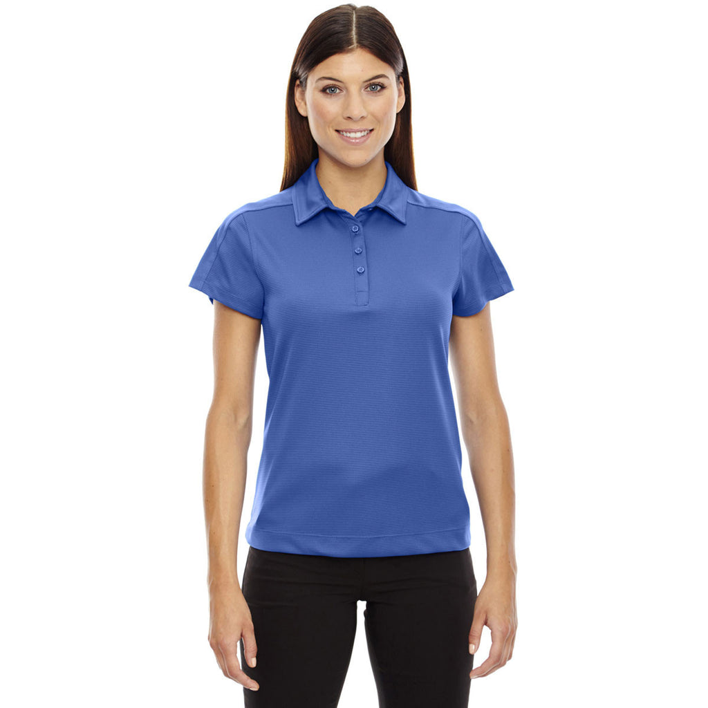 North End Women's Nautical Blue Symmetry Coffee Performance Polo