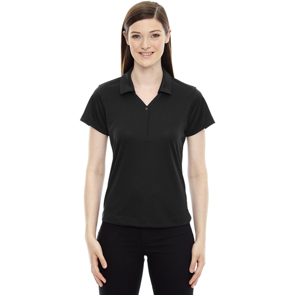 North End Women's Black Evap Quick Dry Performance Polo