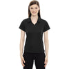 North End Women's Black Evap Quick Dry Performance Polo