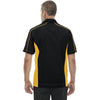 North End Men's Black/Campus Gold Tall Fuse Colorblock Twill Shirt