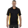 North End Men's Black/Campus Gold Tall Fuse Colorblock Twill Shirt