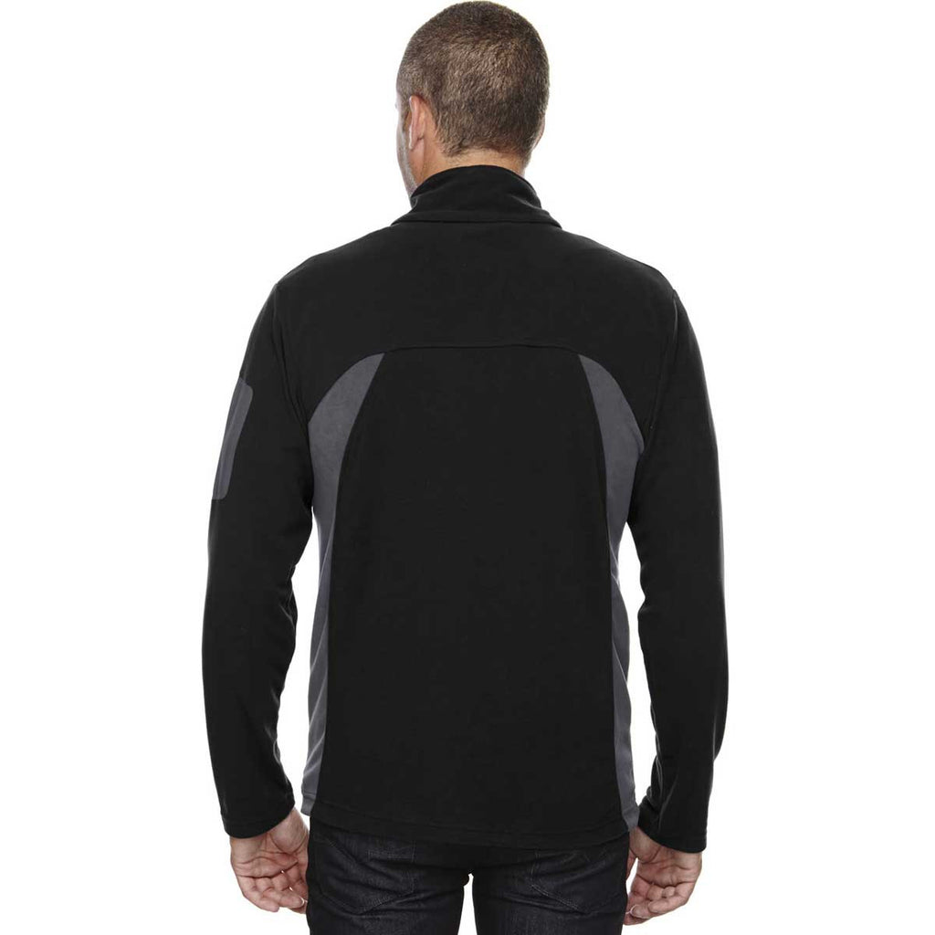 North End Men's Black Microfleece Jacket