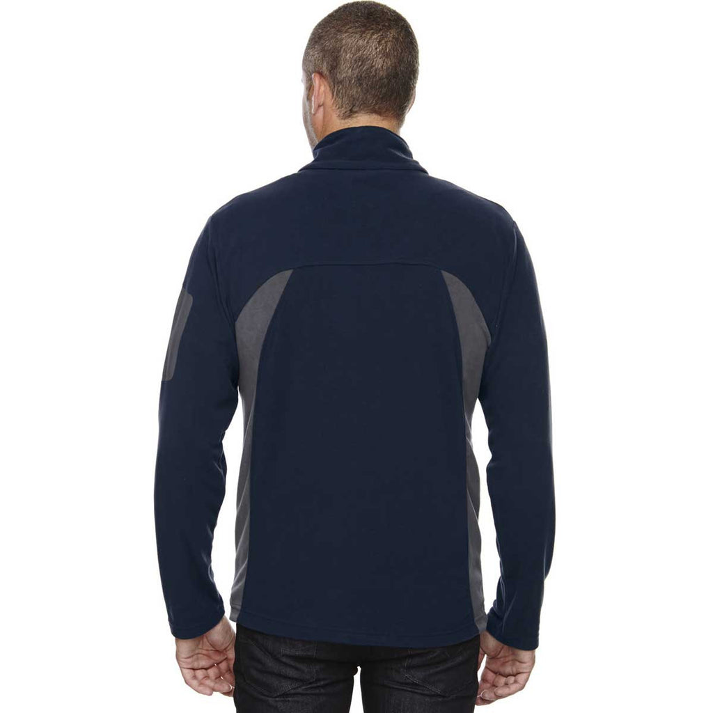 North End Men's Midnight Navy Microfleece Jacket