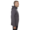 North End Men's Fossil Grey Prospect Two-Layer Fleece Bonded Soft Shell Hooded Jacket