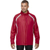 North End Men's Olympic Red Sirius Lightweight Jacket with Embossed Print