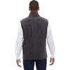 North End Men's Heather Charcoal Voyage Fleece Vest