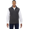 North End Men's Heather Charcoal Voyage Fleece Vest